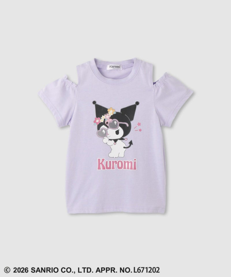 サンリオキャラクターズ クロミ キャラクタープリント肩開きTシャツ キッズ メール便 対応商品商品画像-3