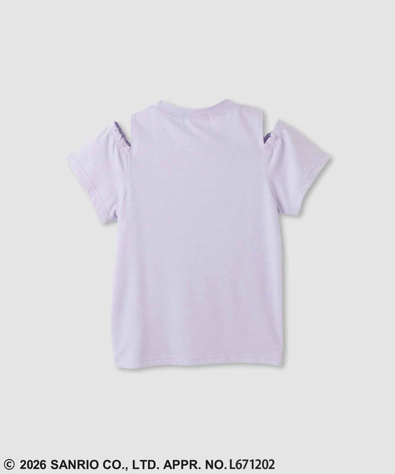 サンリオキャラクターズ クロミ キャラクタープリント肩開きTシャツ キッズ メール便 対応商品商品画像-4