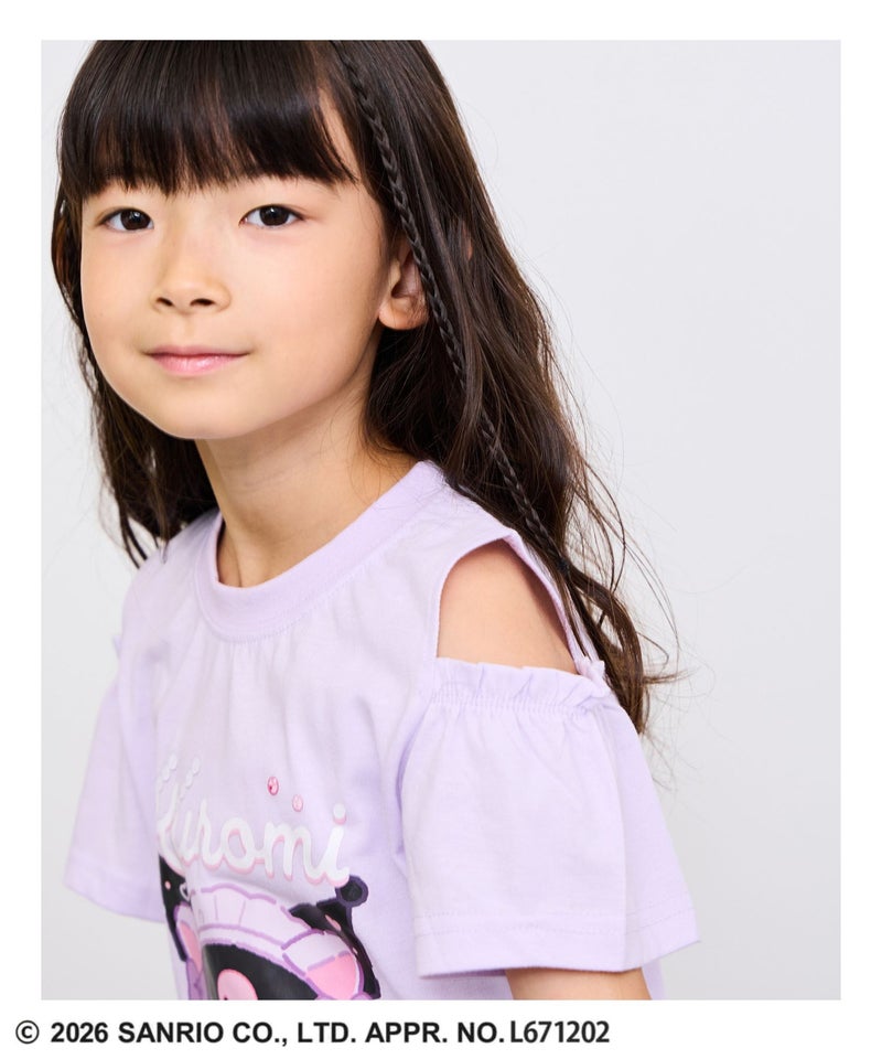 サンリオキャラクターズ クロミ キャラクタープリント肩開きTシャツ キッズ メール便 対応商品商品画像-11