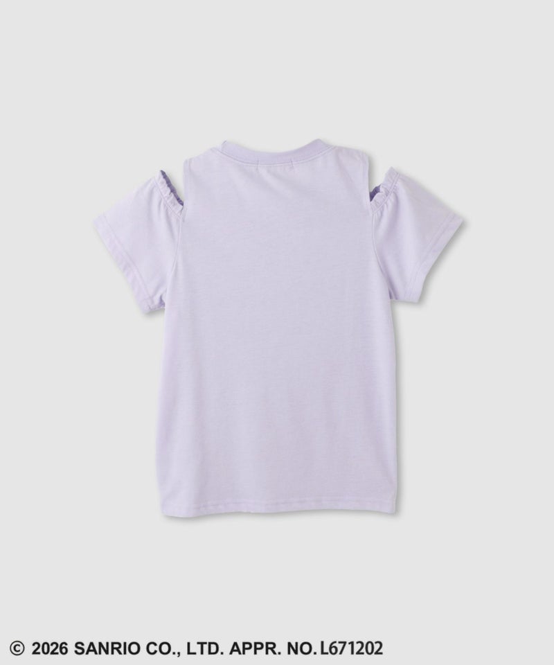 サンリオキャラクターズ クロミ キャラクタープリント肩開きTシャツ キッズ メール便 対応商品商品画像-11