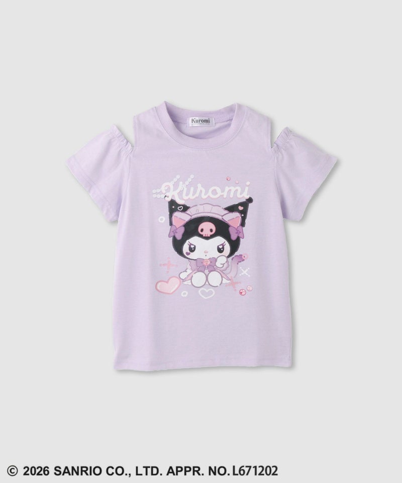 サンリオキャラクターズ クロミ キャラクタープリント肩開きTシャツ キッズ メール便 対応商品商品画像-16