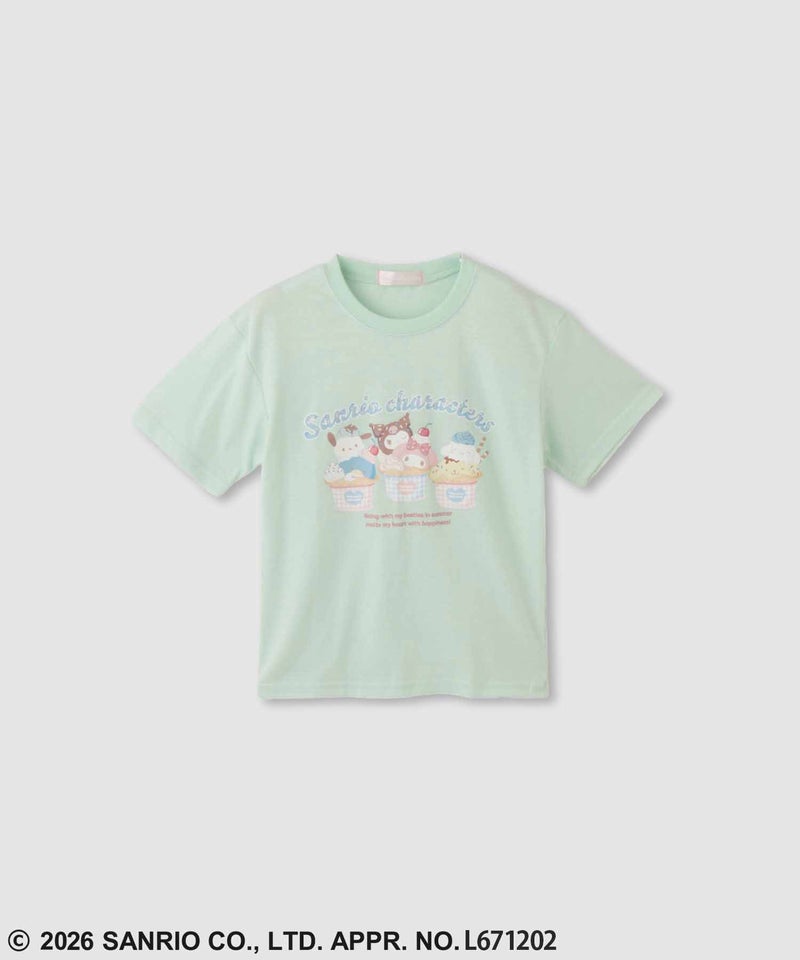 サンリオキャラクターズ プリントTシャツ キッズ メール便 対応商品商品画像-1