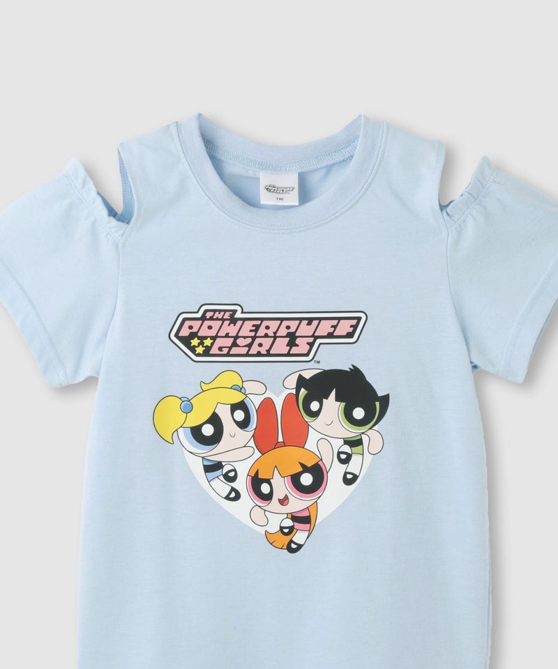 パワーパフ ガールズ 肩開きTシャツ キッズ メール便 対応商品商品画像-3