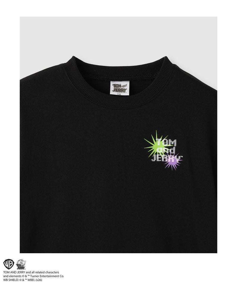 Tom and Jerry コミックアート キャラクタープリントTシャツ キッズ メール便 対応商品商品画像-3