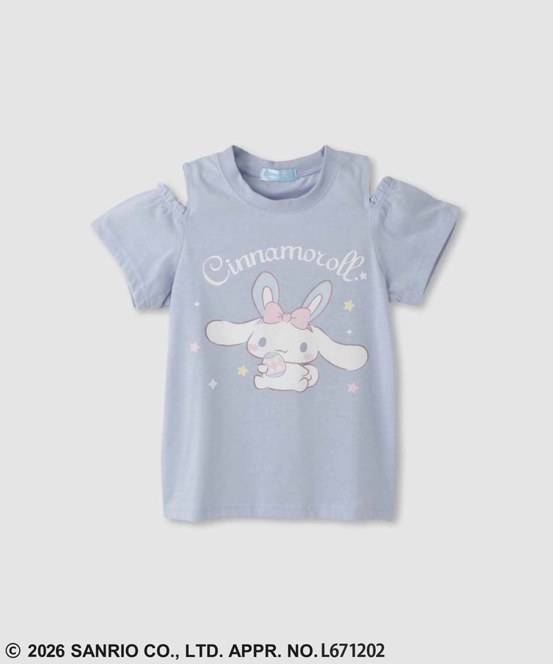 サンリオキャラクターズ シナモロール 肩開きTシャツ キッズ メール便 対応商品商品画像-1