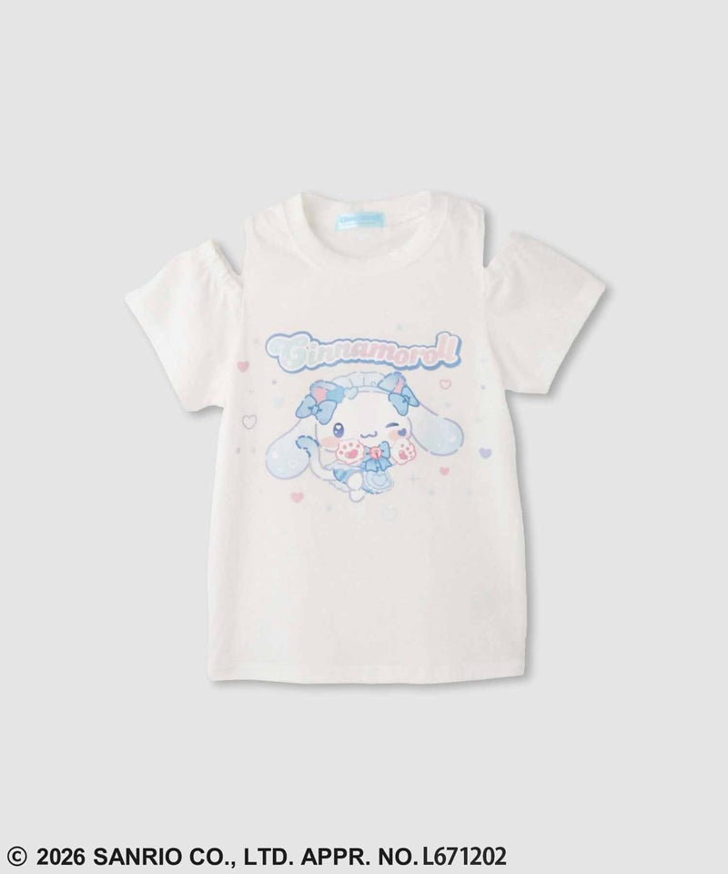 サンリオキャラクターズ シナモロール 肩開きTシャツ キッズ メール便 対応商品商品画像-2