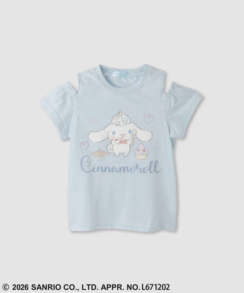 サンリオキャラクターズ シナモロール 肩開きTシャツ キッズ メール便 対応商品商品画像-3