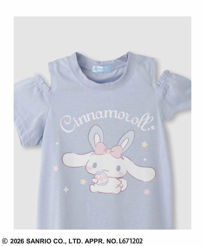 サンリオキャラクターズ シナモロール 肩開きTシャツ キッズ メール便 対応商品商品画像-5
