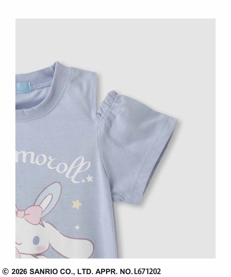 サンリオキャラクターズ シナモロール 肩開きTシャツ キッズ メール便 対応商品商品画像-6