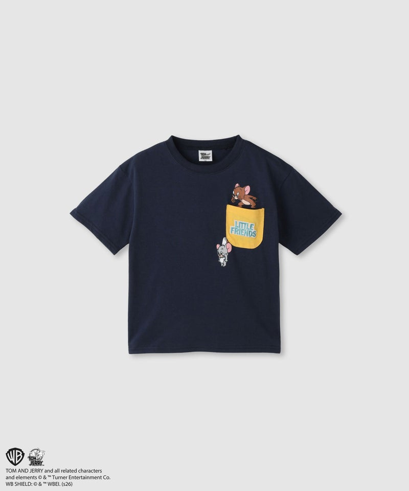 Tom and Jerry ポケット付きプリントTシャツ キッズ メール便 対応商品商品画像-1