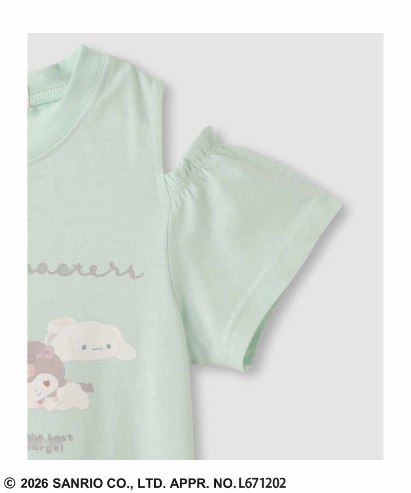 サンリオキャラクターズ プリント肩開きTシャツ キッズ メール便 対応商品商品画像-5