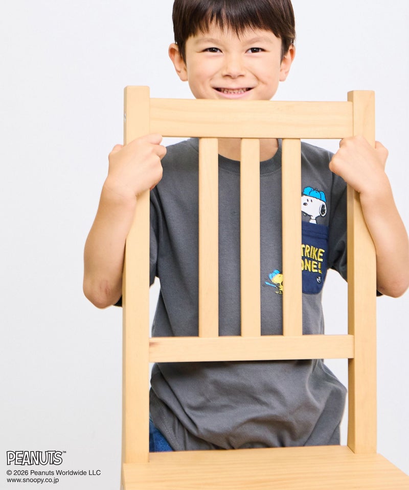 PEANUTS SNOOPY ポケット付きTシャツ キッズ メール便 対応商品商品画像-6