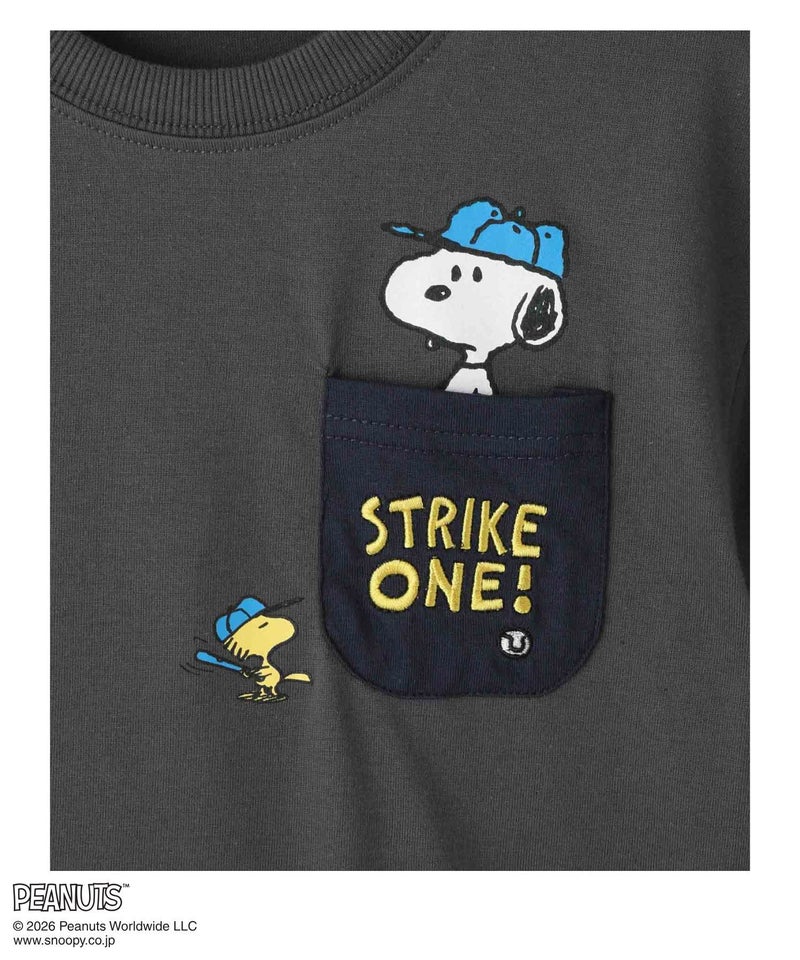 PEANUTS SNOOPY ポケット付きTシャツ キッズ メール便 対応商品商品画像-16