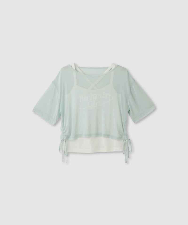 RICH MIX シアーTシャツ&キャミソールアンサンブル キッズ メール便 対応商品商品画像-2