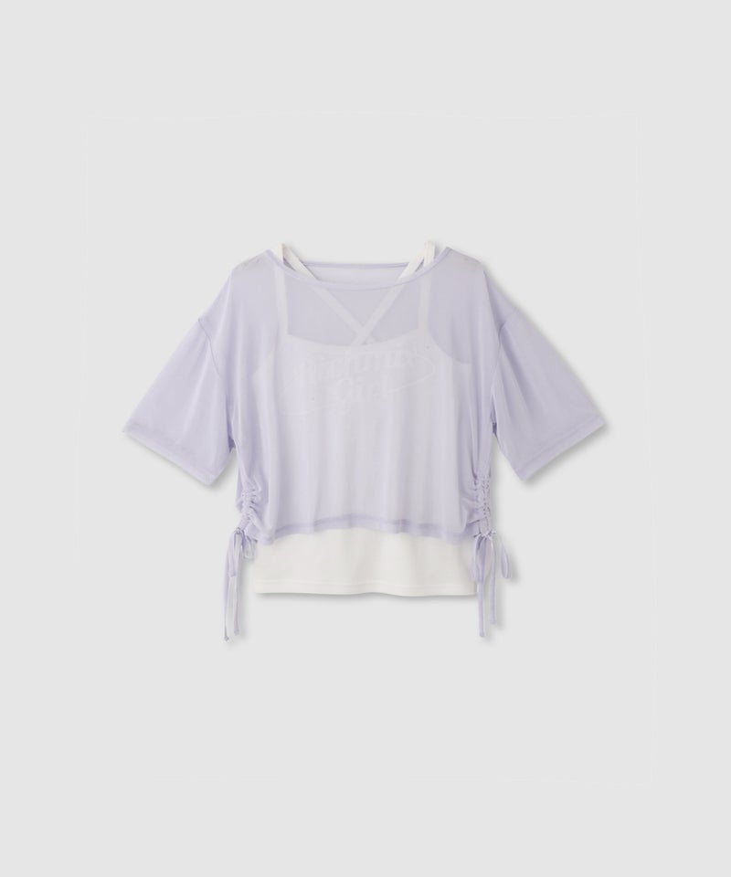 RICH MIX シアーTシャツ&キャミソールアンサンブル キッズ メール便 対応商品商品画像-8