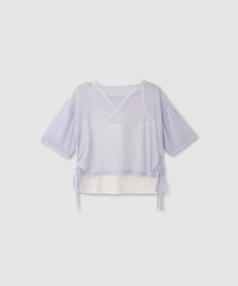 RICH MIX シアーTシャツ&キャミソールアンサンブル キッズ メール便 対応商品商品画像-9