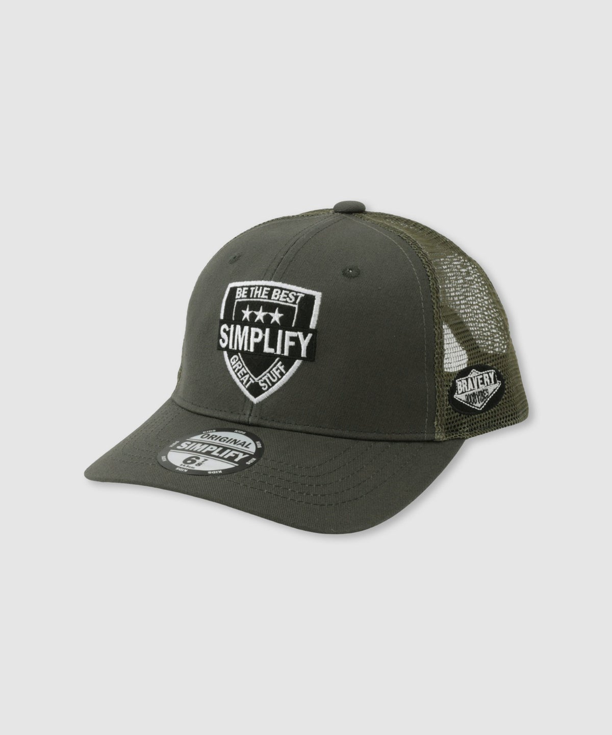 Simplify 合皮ロゴワッペン ツイル メッシュキャップ キッズ