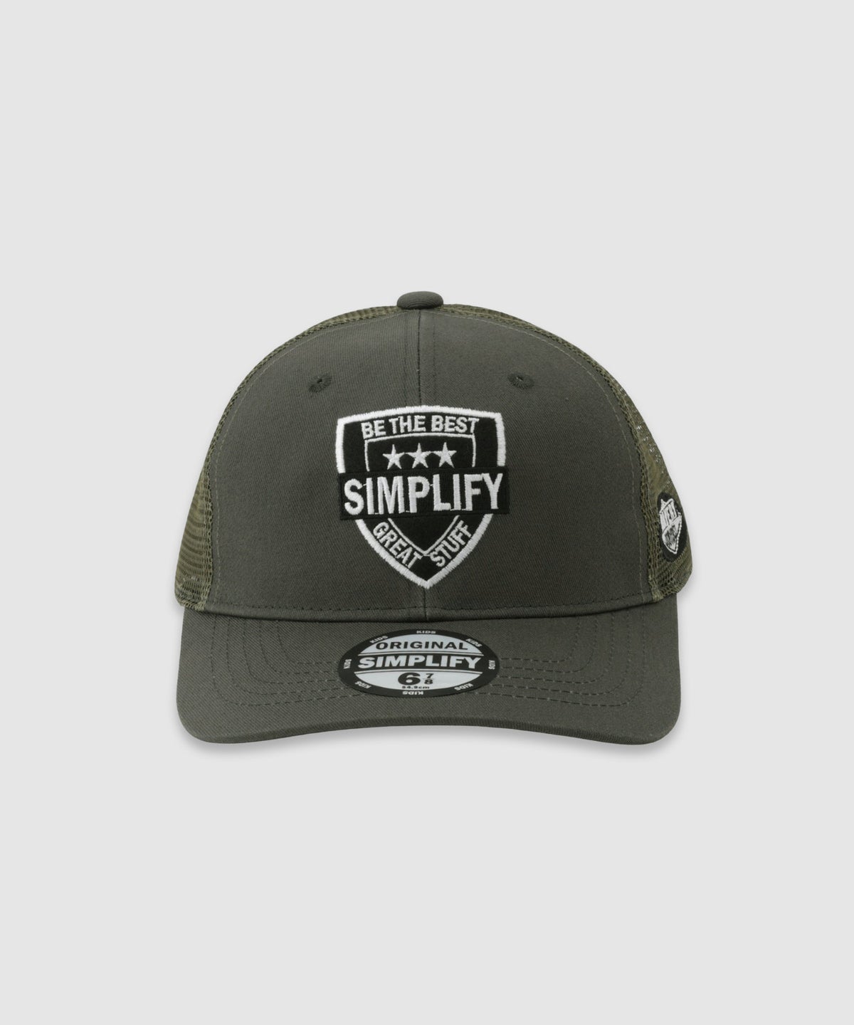 Simplify 合皮ロゴワッペン ツイル メッシュキャップ キッズ