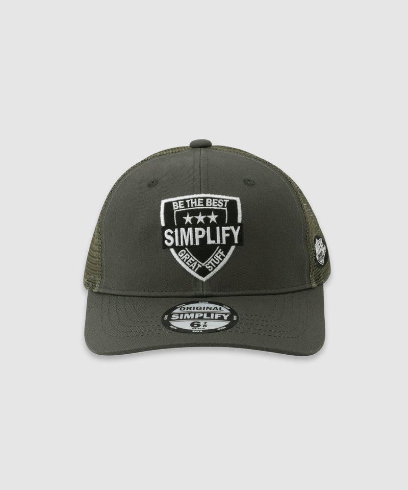 Simplify  合皮ロゴワッペン ツイル メッシュキャップ キッズ商品画像-3