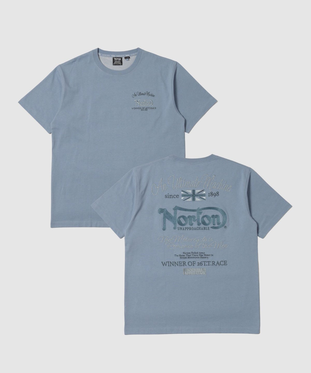 Norton 同色刺繍 クルーネック半袖Tシャツ メンズ メール便 対応商品