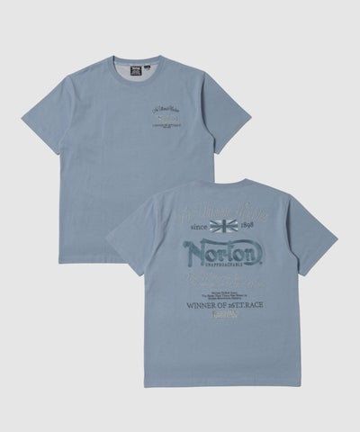 Norton 同色刺繍 クルーネック半袖Tシャツ メンズ メール便 対応商品