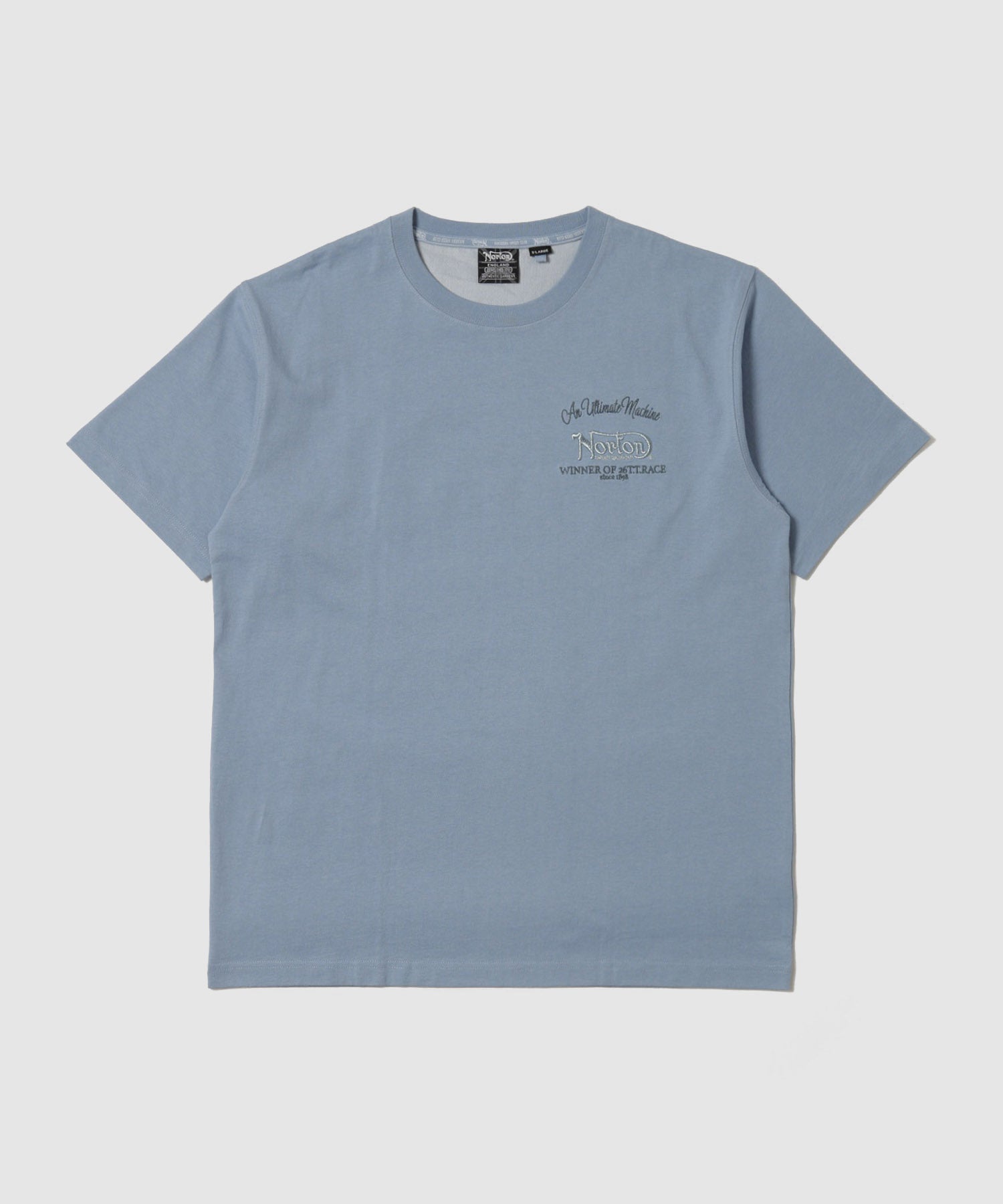 Norton 同色刺繍 クルーネック半袖Tシャツ メンズ