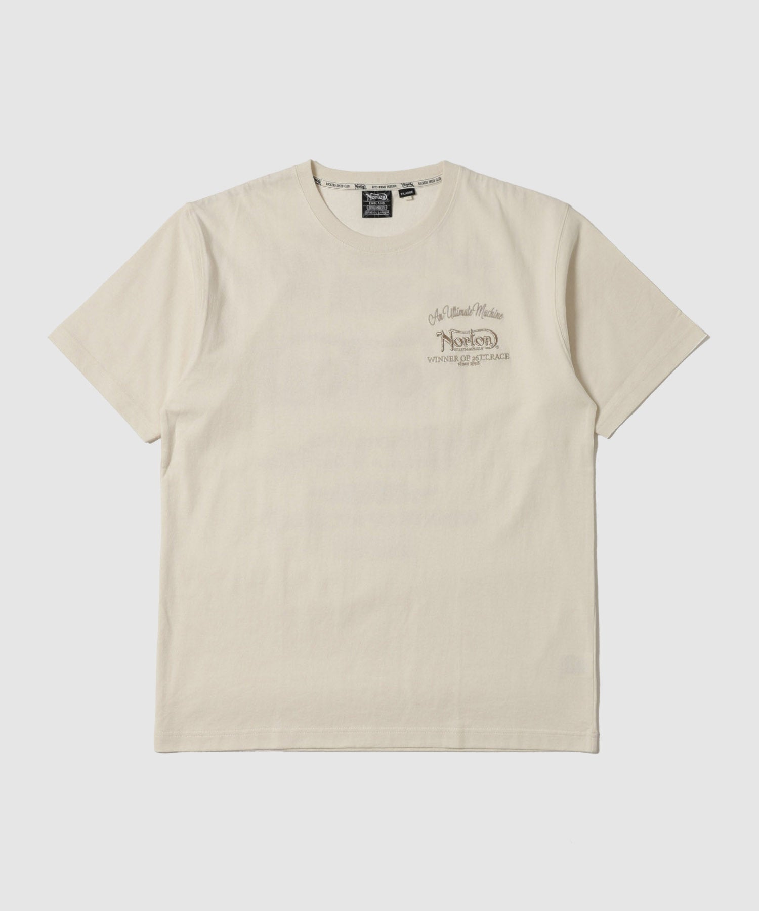 Norton 同色刺繍 クルーネック半袖Tシャツ メンズ