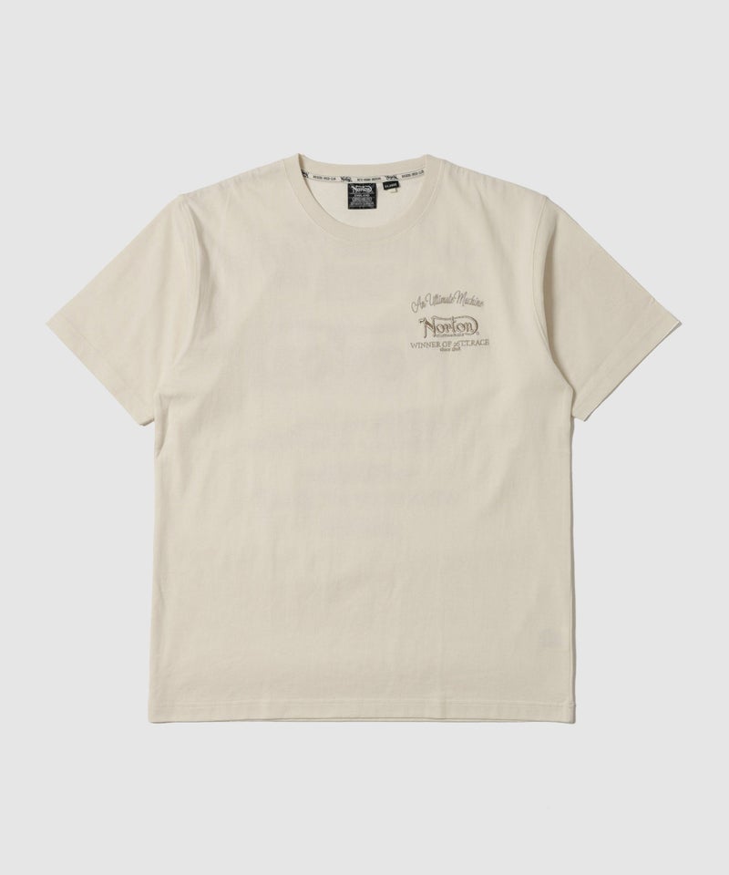 Norton 同色刺繍 クルーネック半袖Tシャツ メンズ メール便 対応商品商品画像-3