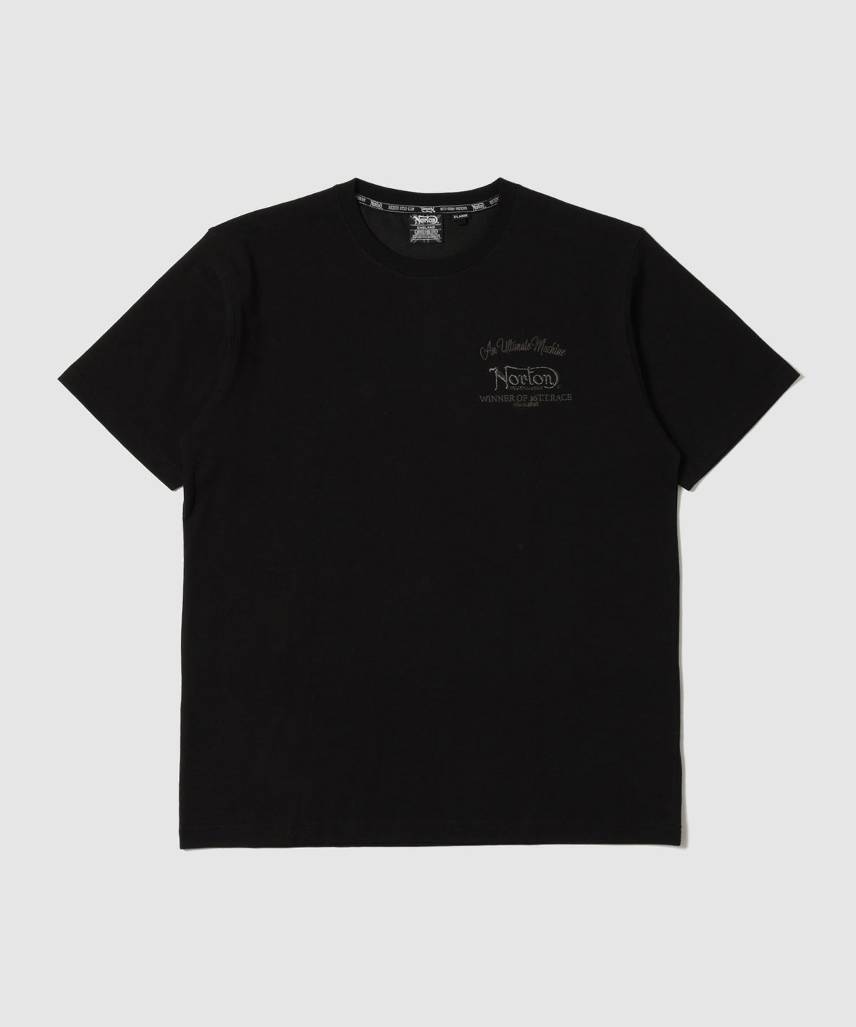 Norton 同色刺繍 クルーネック半袖Tシャツ メンズ メール便 対応商品