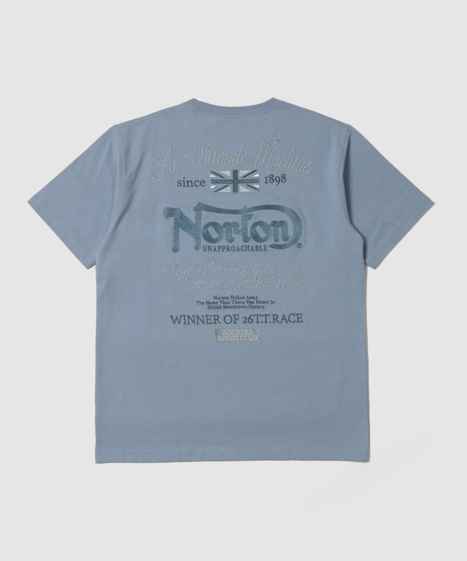 Norton 同色刺繍 クルーネック半袖Tシャツ メンズ
