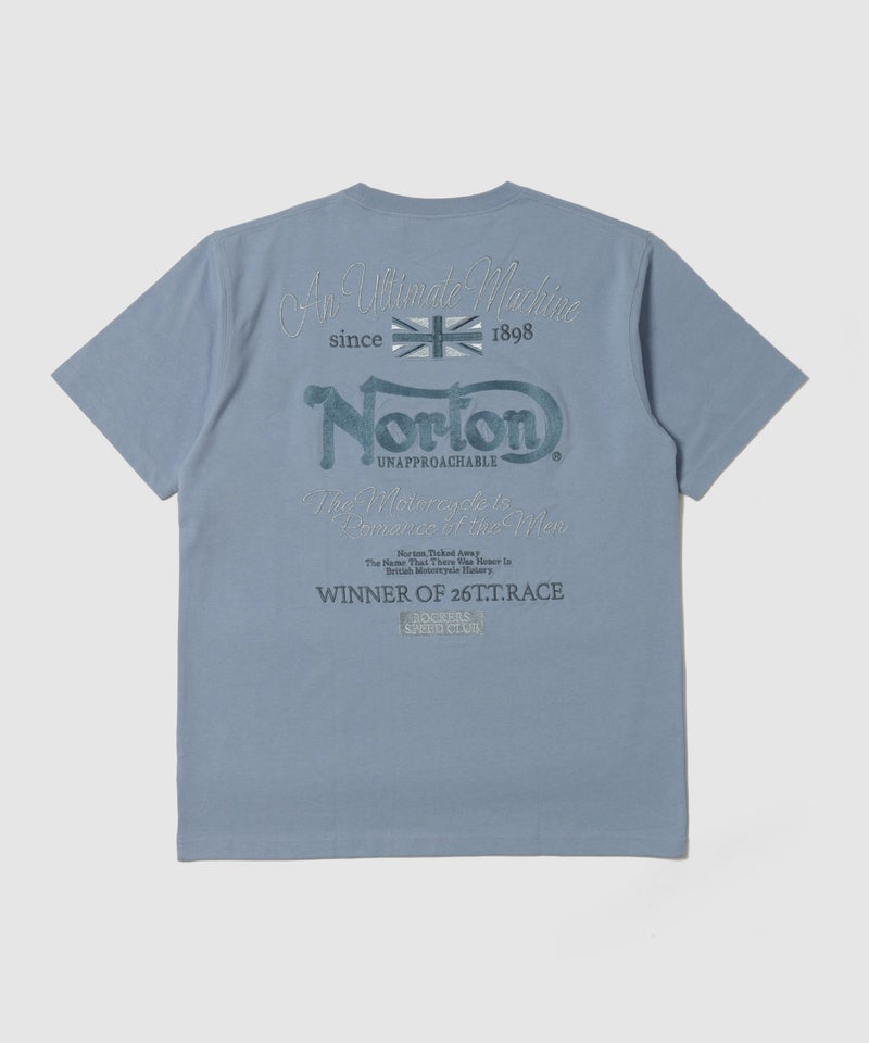Norton 同色刺繍 クルーネック半袖Tシャツ メンズ メール便 対応商品商品画像-5