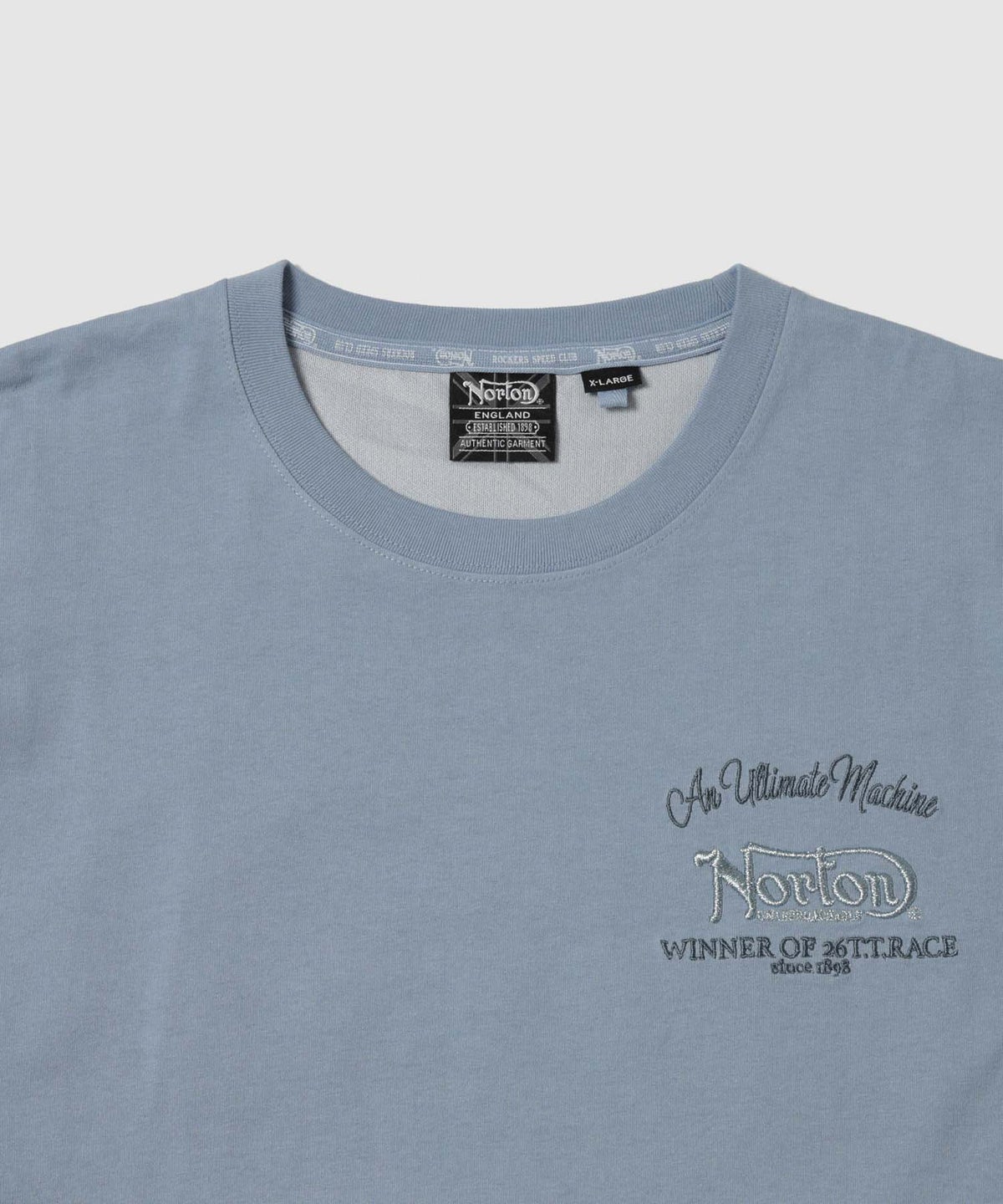 Norton 同色刺繍 クルーネック半袖Tシャツ メンズ メール便 対応商品