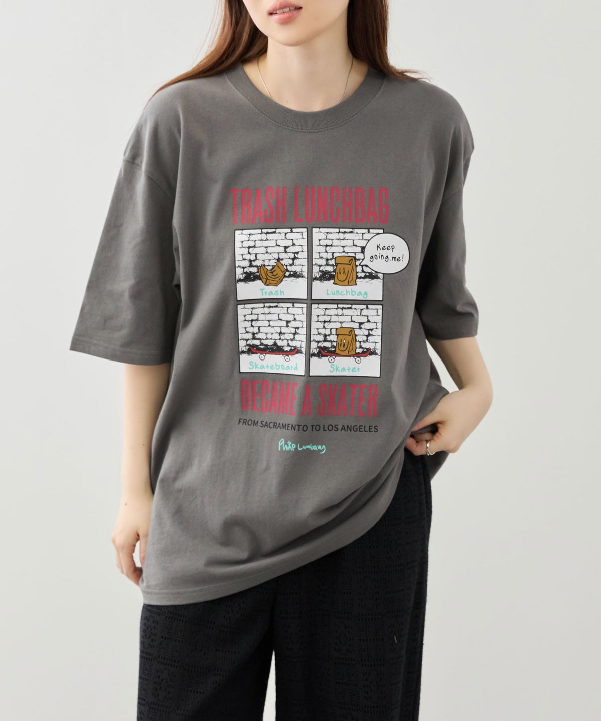 Philip Lumbang レギュラーシルエット グラフィックプリント 半袖Tシャツ メンズ メール便 対応商品