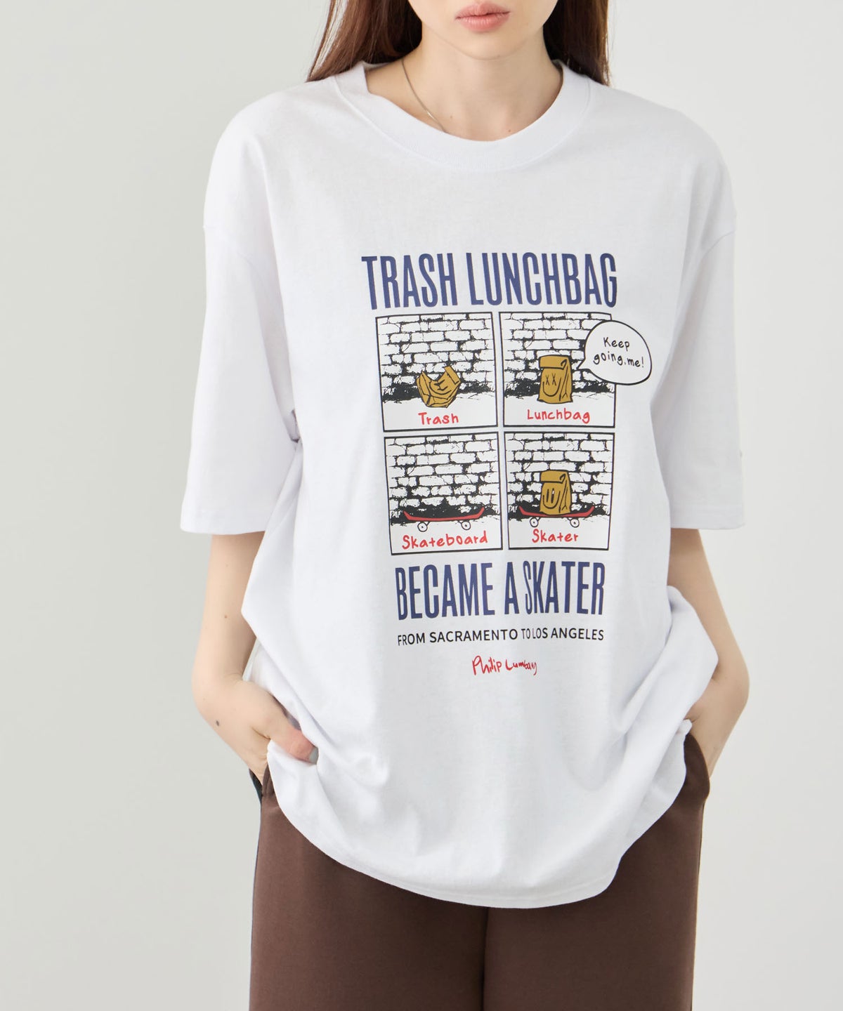 Philip Lumbang レギュラーシルエット グラフィックプリント 半袖Tシャツ メンズ メール便 対応商品