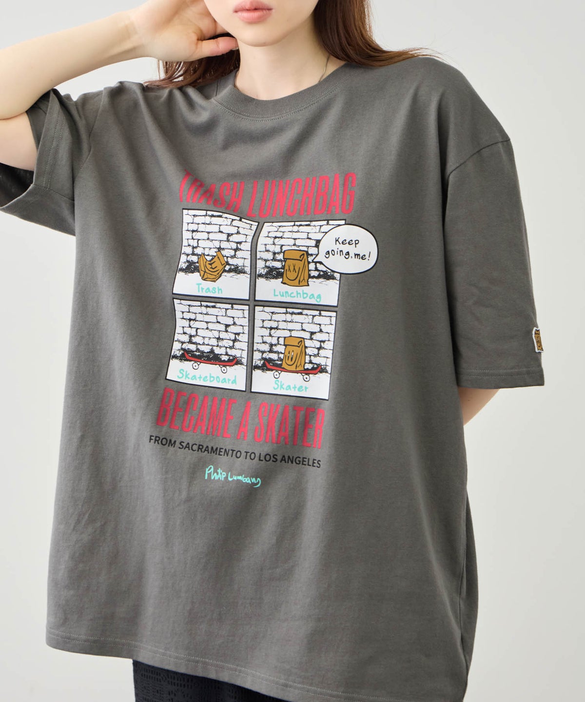 Philip Lumbang レギュラーシルエット グラフィックプリント 半袖Tシャツ メンズ メール便 対応商品