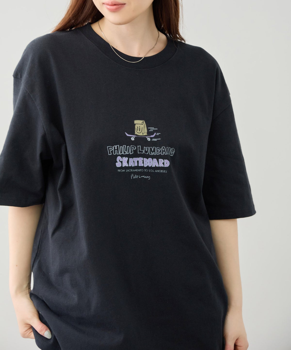 Philip Lumbang レギュラーシルエット グラフィックプリント 半袖Tシャツ メンズ メール便 対応商品