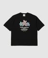 Philip Lumbang フラワーグラフィック ワールドツアー風ロゴプリント 半袖Tシャツ メンズ メール便 対応商品商品サムネイル-2