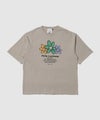 Philip Lumbang フラワーグラフィック ワールドツアー風ロゴプリント 半袖Tシャツ メンズ メール便 対応商品商品サムネイル-3