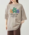 Philip Lumbang  フラワーグラフィック ワールドツアー風ロゴプリント 半袖Tシャツ メンズ メール便 対応商品商品サムネイル-10