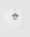 Philip Lumbang フラワーグラフィック ワールドツアー風ロゴプリント 半袖Tシャツ メンズ メール便 対応商品