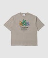 Philip Lumbang フラワーグラフィック ワールドツアー風ロゴプリント 半袖Tシャツ メンズ メール便 対応商品