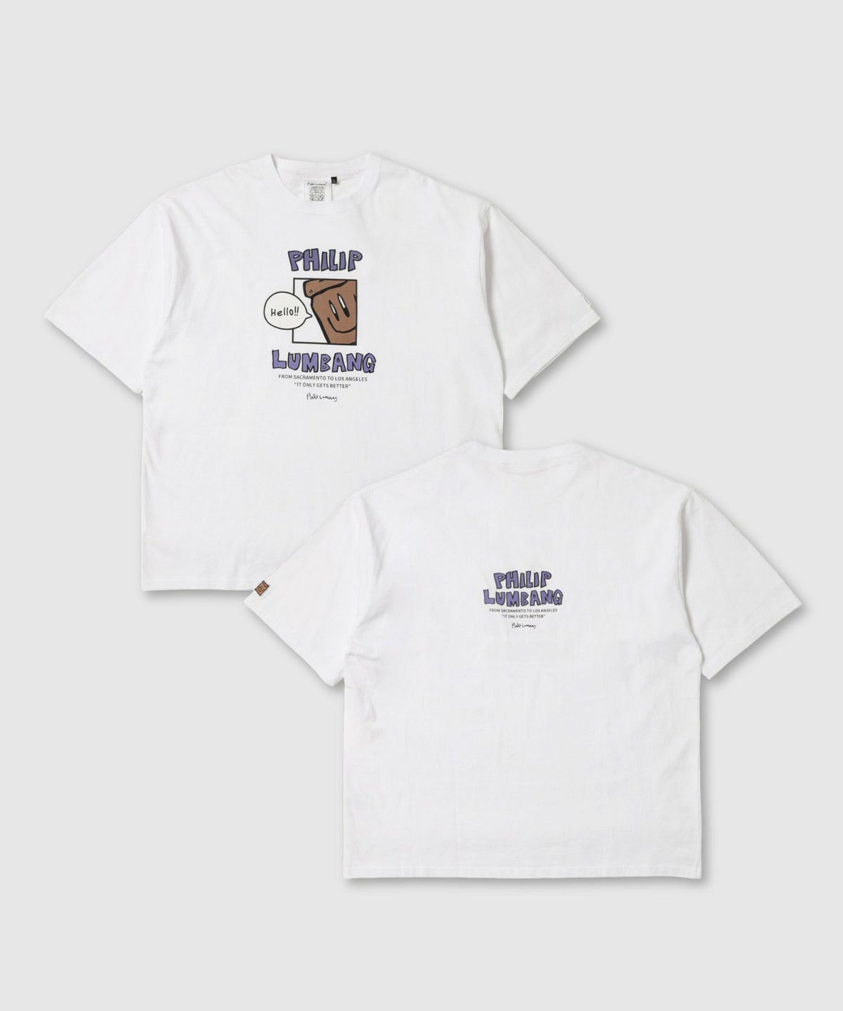 Philip Lumbang ランチバッググラフィック ロゴプリント 半袖Tシャツ メンズ メール便 対応商品