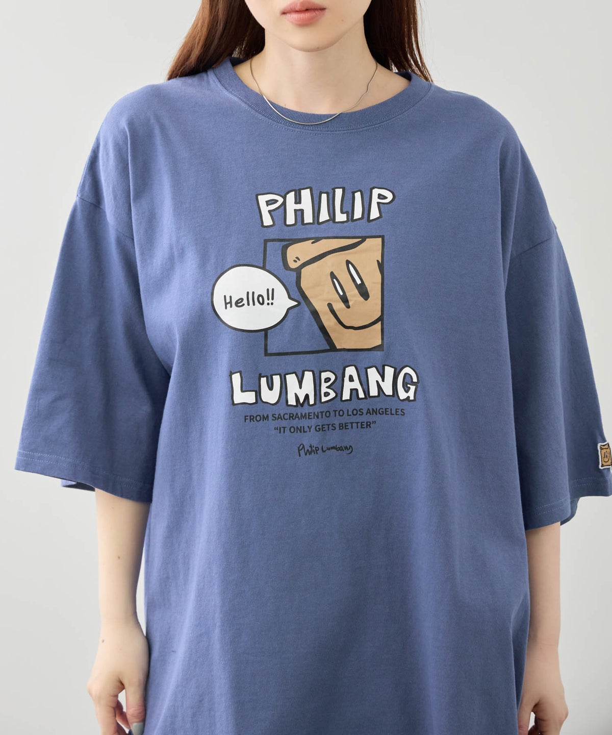 Philip Lumbang ランチバッググラフィック ロゴプリント 半袖Tシャツ メンズ メール便 対応商品