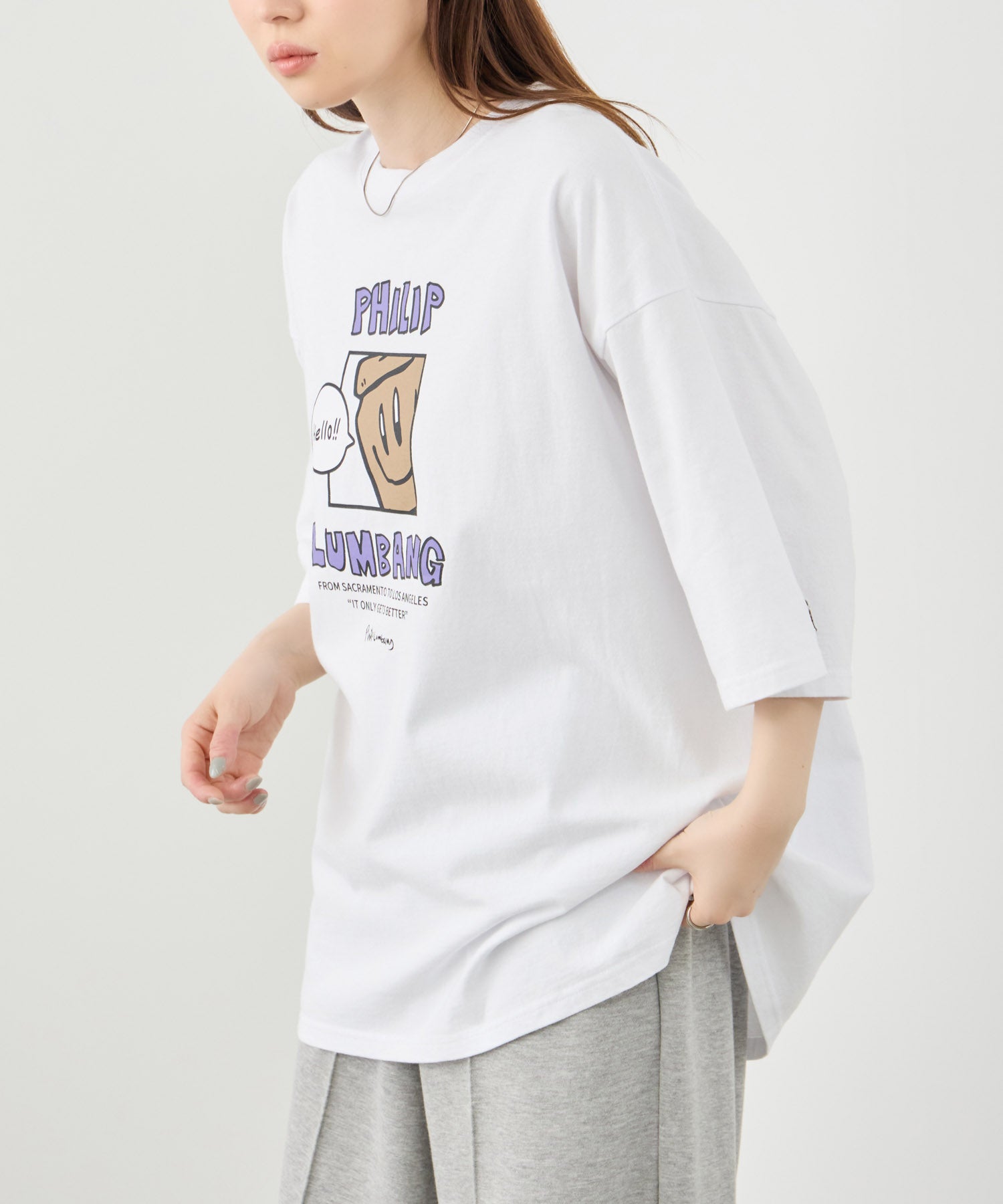 Philip Lumbang ランチバッググラフィック ロゴプリント 半袖Tシャツ