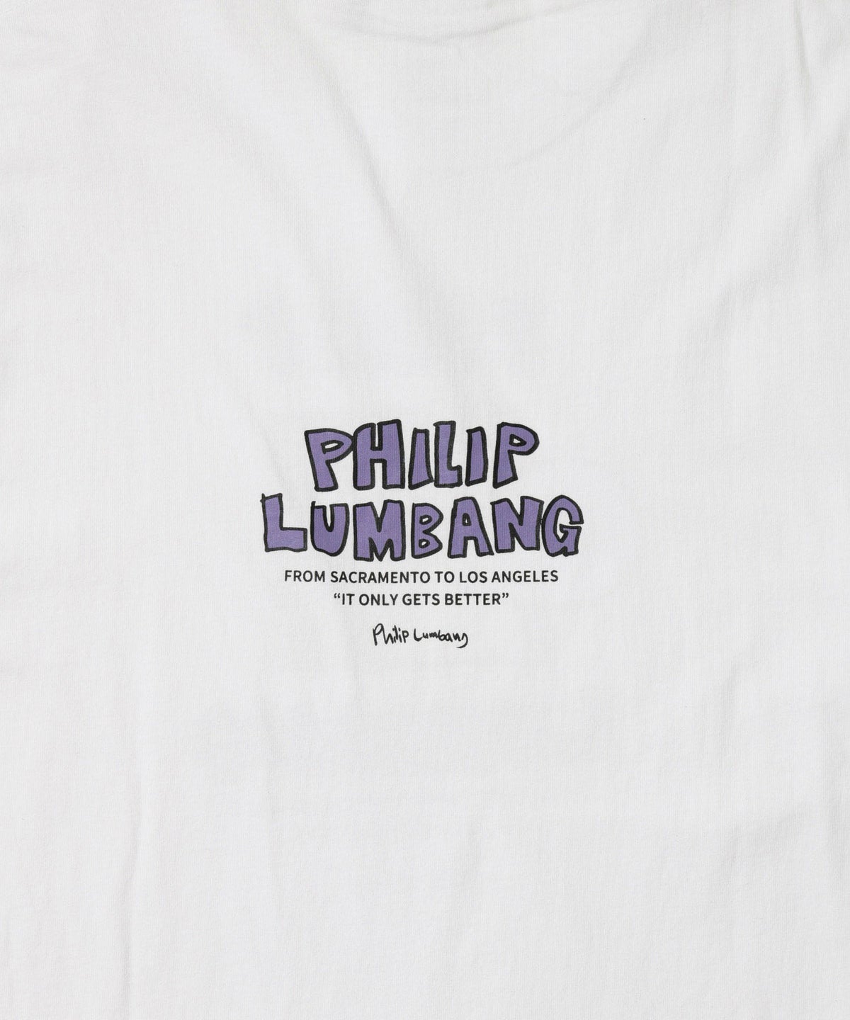 Philip Lumbang ランチバッググラフィック ロゴプリント 半袖Tシャツ メンズ メール便 対応商品