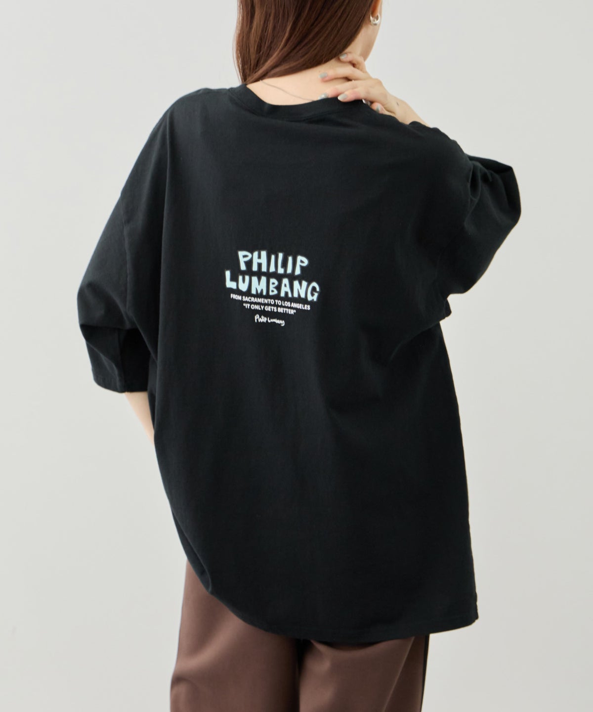 Philip Lumbang ランチバッググラフィック ロゴプリント 半袖Tシャツ メンズ メール便 対応商品