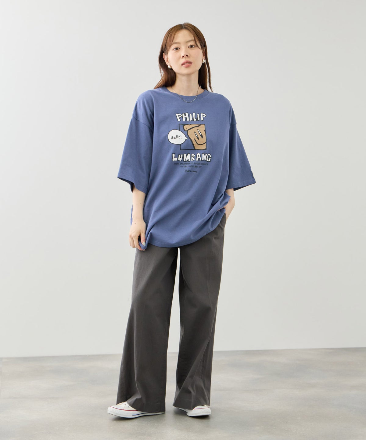 Philip Lumbang ランチバッググラフィック ロゴプリント 半袖Tシャツ メンズ メール便 対応商品