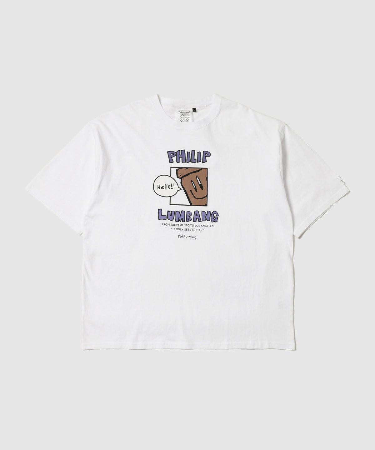 Philip Lumbang ランチバッググラフィック ロゴプリント 半袖Tシャツ メンズ メール便 対応商品