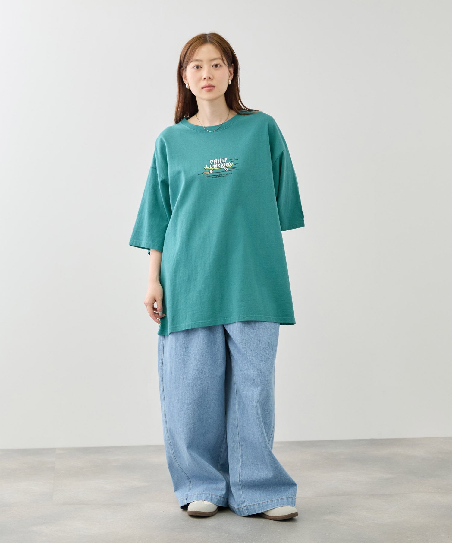 Philip Lumbang スケートボード グラフィック 半袖Tシャツ メンズ