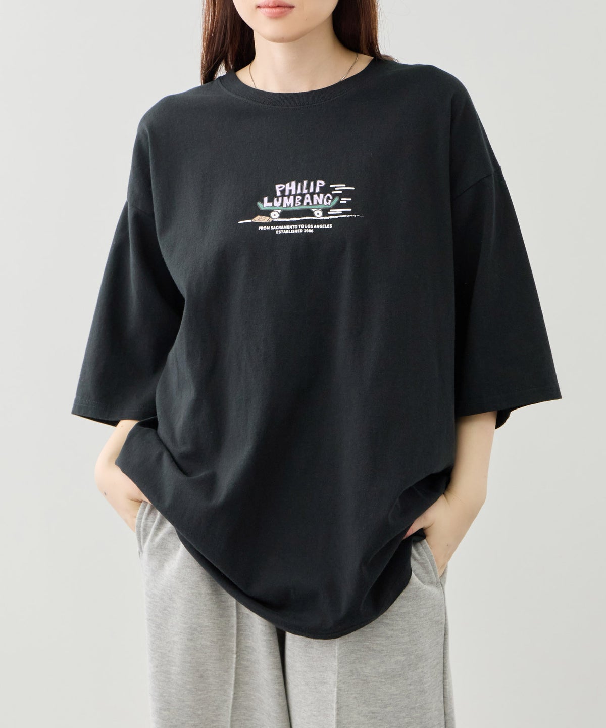 Philip Lumbang スケートボード グラフィック 半袖Tシャツ メンズ メール便 対応商品